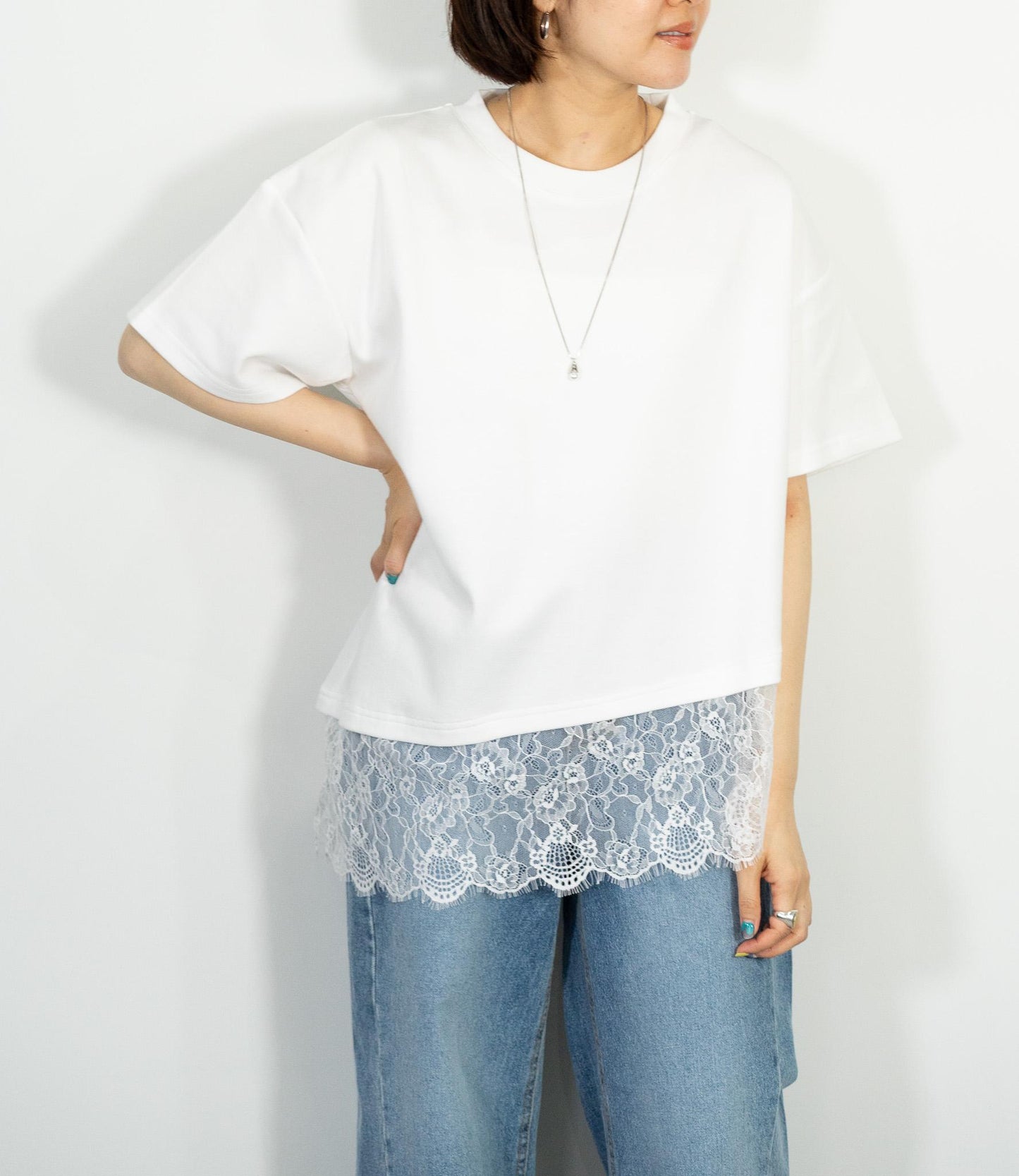 レースドッキングTシャツ