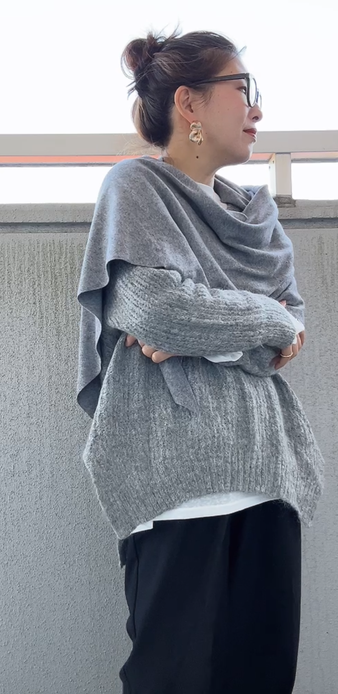 三角マフラーショール