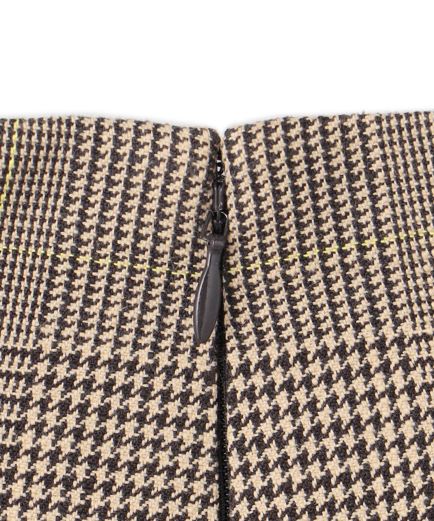 グレンチェック ワイドパンツ