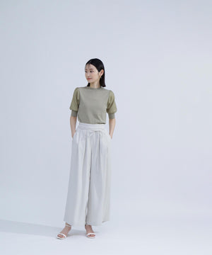 ナローリボンイージーワイドパンツ