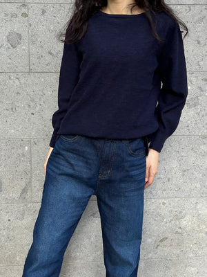 ボートカラーボリュームスリーブニット