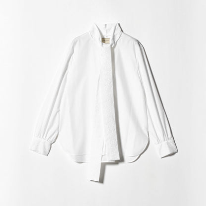 レース コンビ ボウタイ リボン ブラウス ‐ウォッシャブル‐