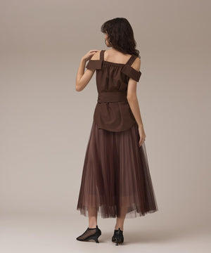 チュールリバーシブルスカート