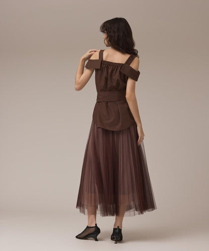 チュールリバーシブルスカート