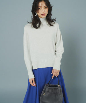 ウールカシミヤミックス ロールネック ニット