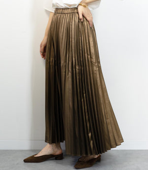 フェイクレザープリーツスカート