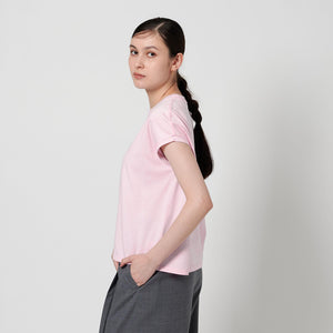 コットン ロゴプリント フレンチスリーブ Tシャツ