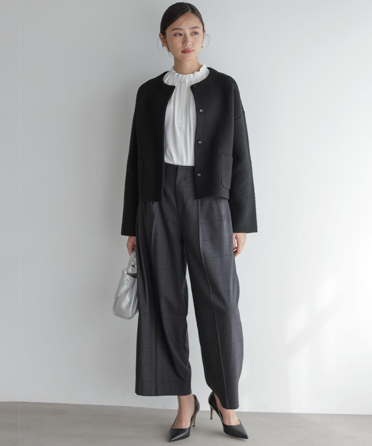 ライトデシンフリル襟 ブラウス