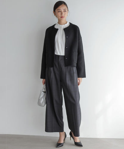 ライトデシンフリル襟 ブラウス