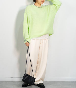 モヘアタッチアルパカブレンドニット