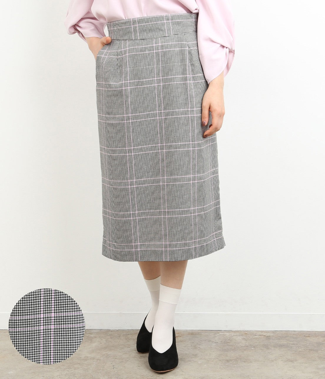 チェック柄スカート