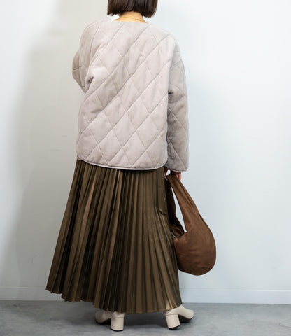 リバーシブルファーキルティングアウター