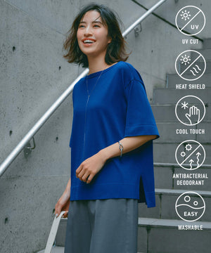 スゴ機能美 ハーフスリーブ ニット