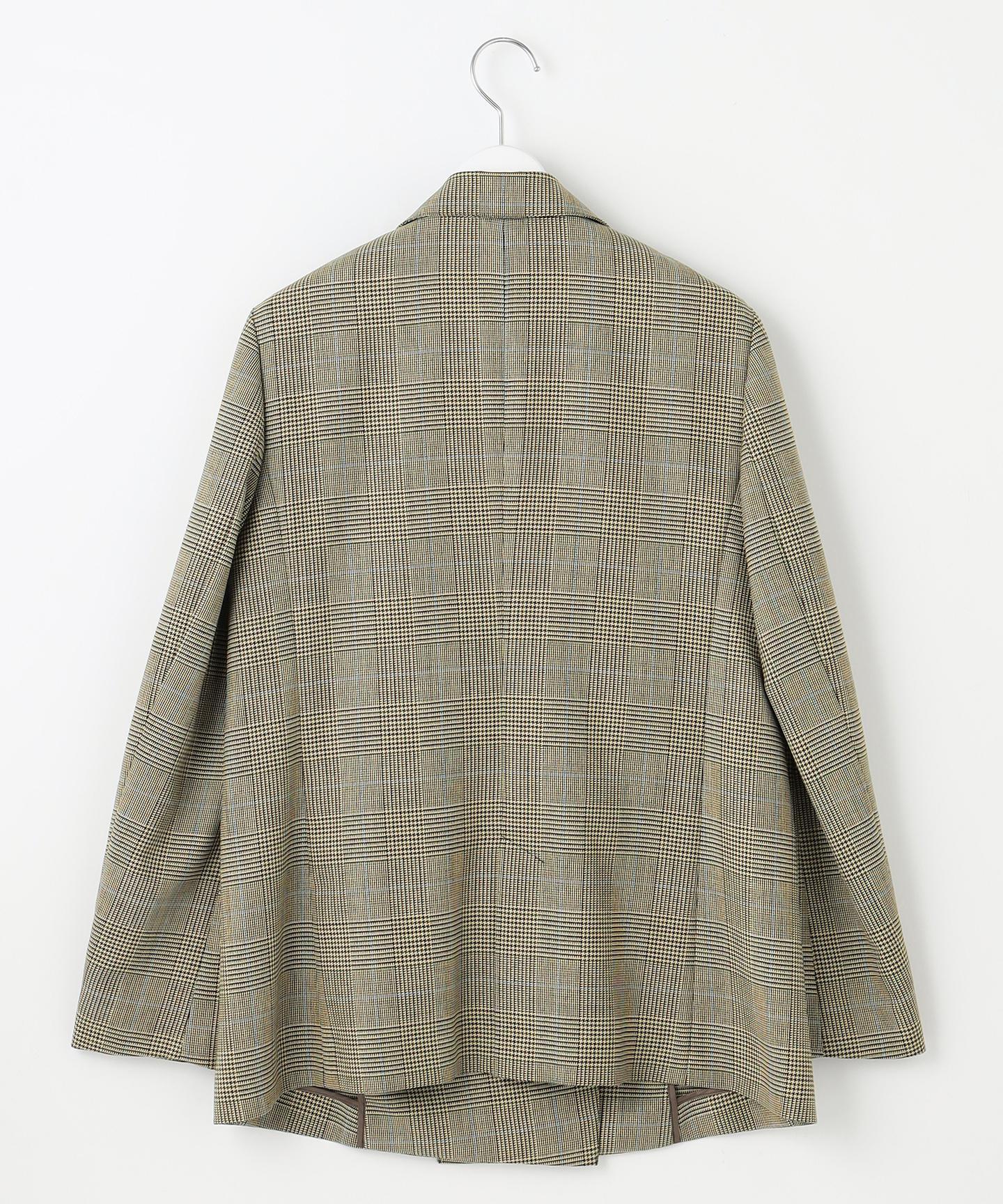 モナベールツイル チェック ダブル ジャケット