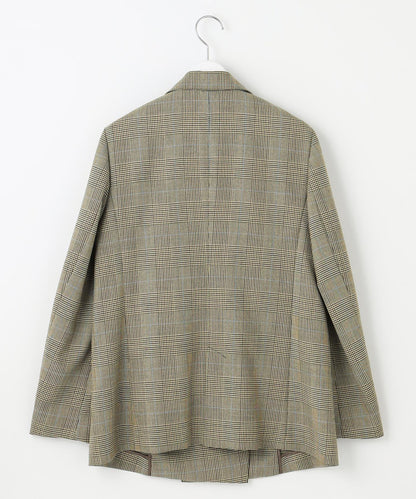 モナベールツイル チェック ダブル ジャケット