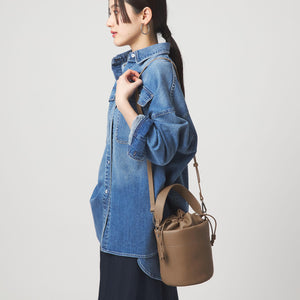 ２WAY 巾着ドロストバケツバッグ