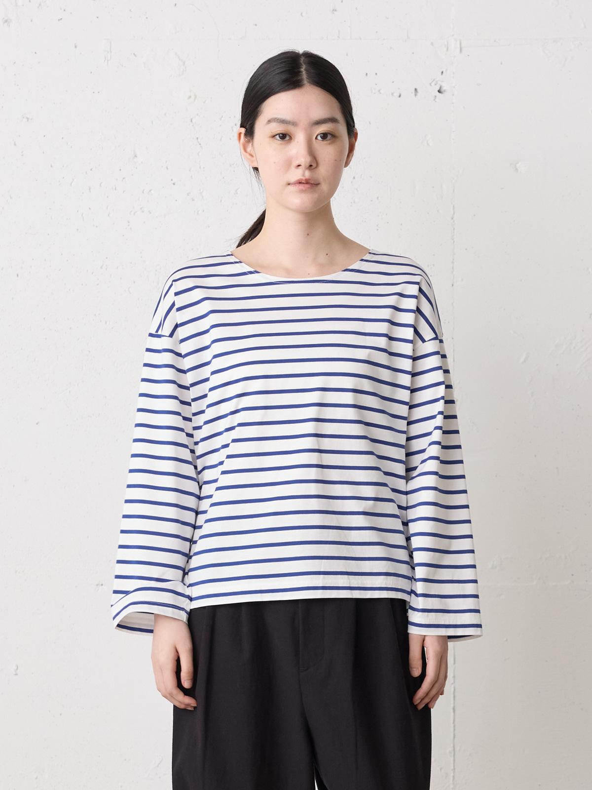 MidiUmi ボーダーワイドプルオーバー