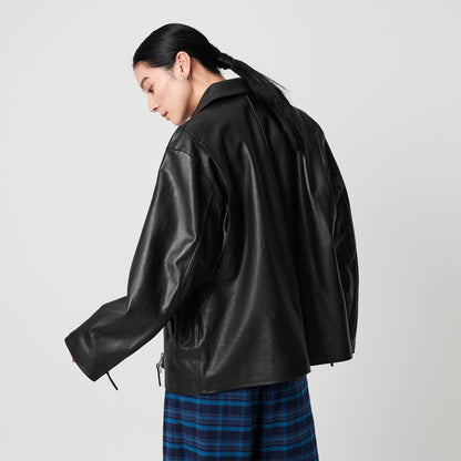 シープレザー フロントジップ ジャケット