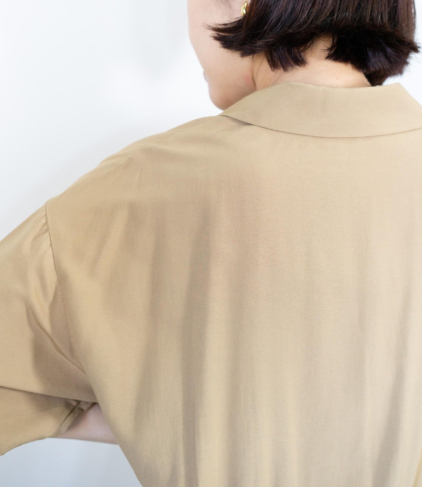 スキッパー半袖オールインワン