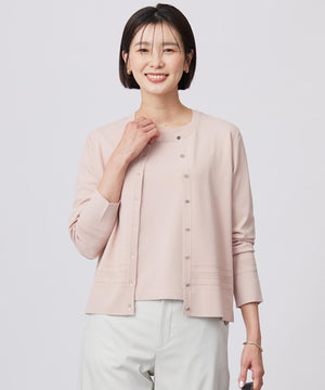 RAYON ELITE STRETCH クルーネック カーディガン