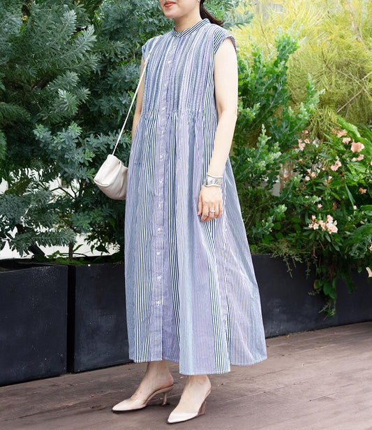 ピンタックフレンチスリーブワンピース