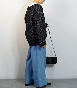 ファンシーヤーンVネックニットコーディガン