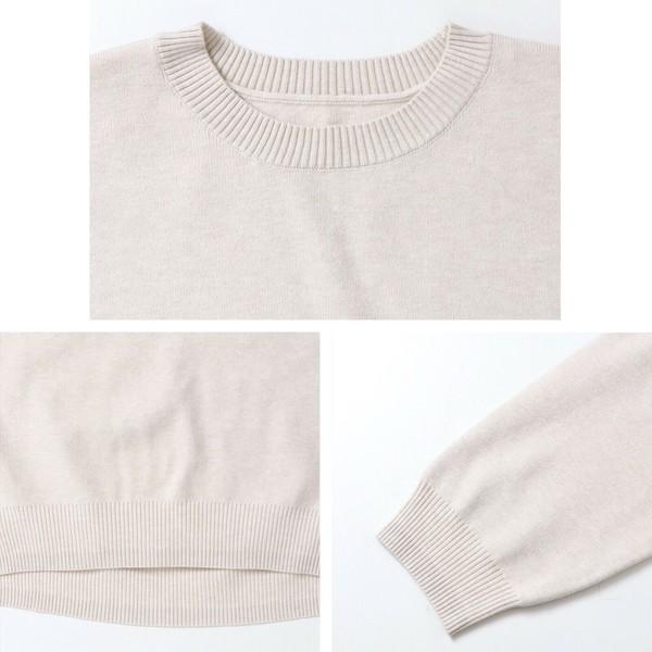 やわもちクルーネックニット