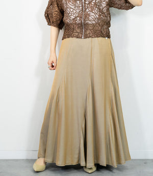 シャンブレーパネルスカート