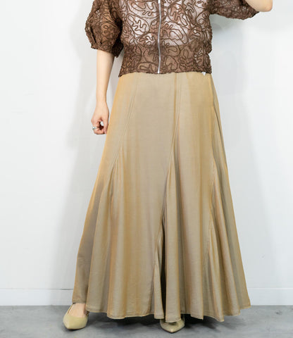 シャンブレーパネルスカート