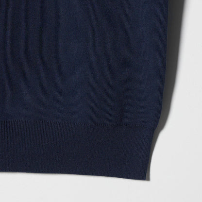 襟付き 5分袖 プルオーバー ニット