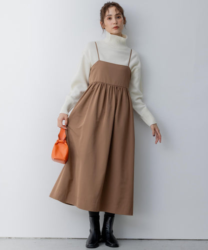 ウールカシミヤミックス ロールネック ニット