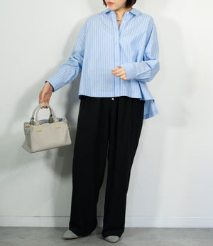 先染めストライプシャツ