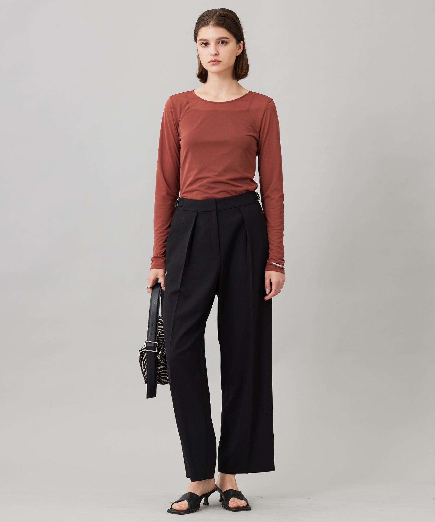 ウール2WAYストレッチ ワイドパンツ