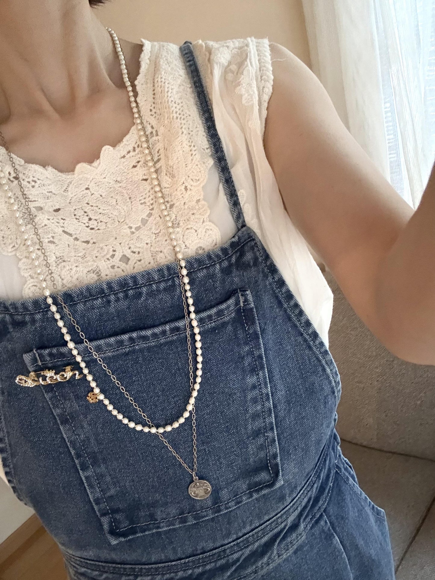 アンティーク調クロシェレース ノースリーブ