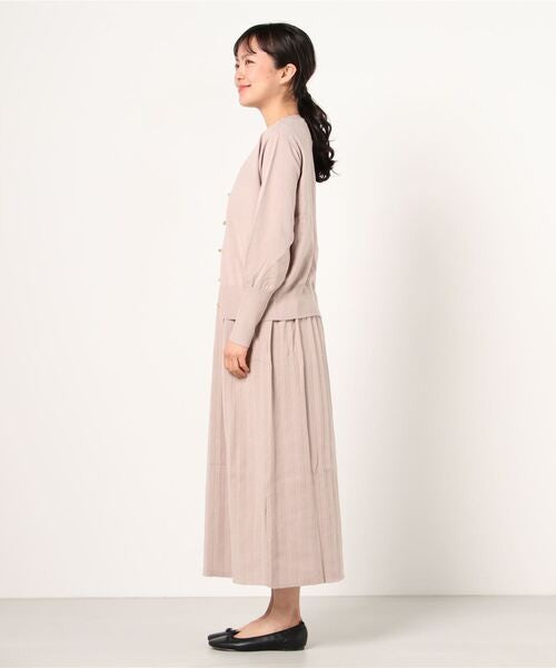 カーディガン＆プリーツワンピニットアンサンブル