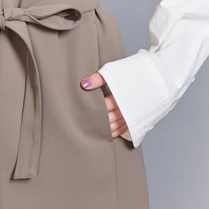 【WEB限定 Wardrobe DAILY MINIMAL】ダブルクロス リボンベルトジレ -ウォッシャブル-