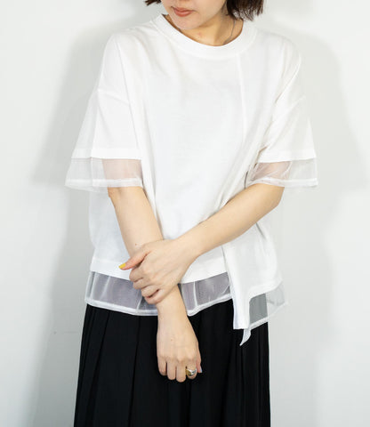メッシュデザインTシャツ