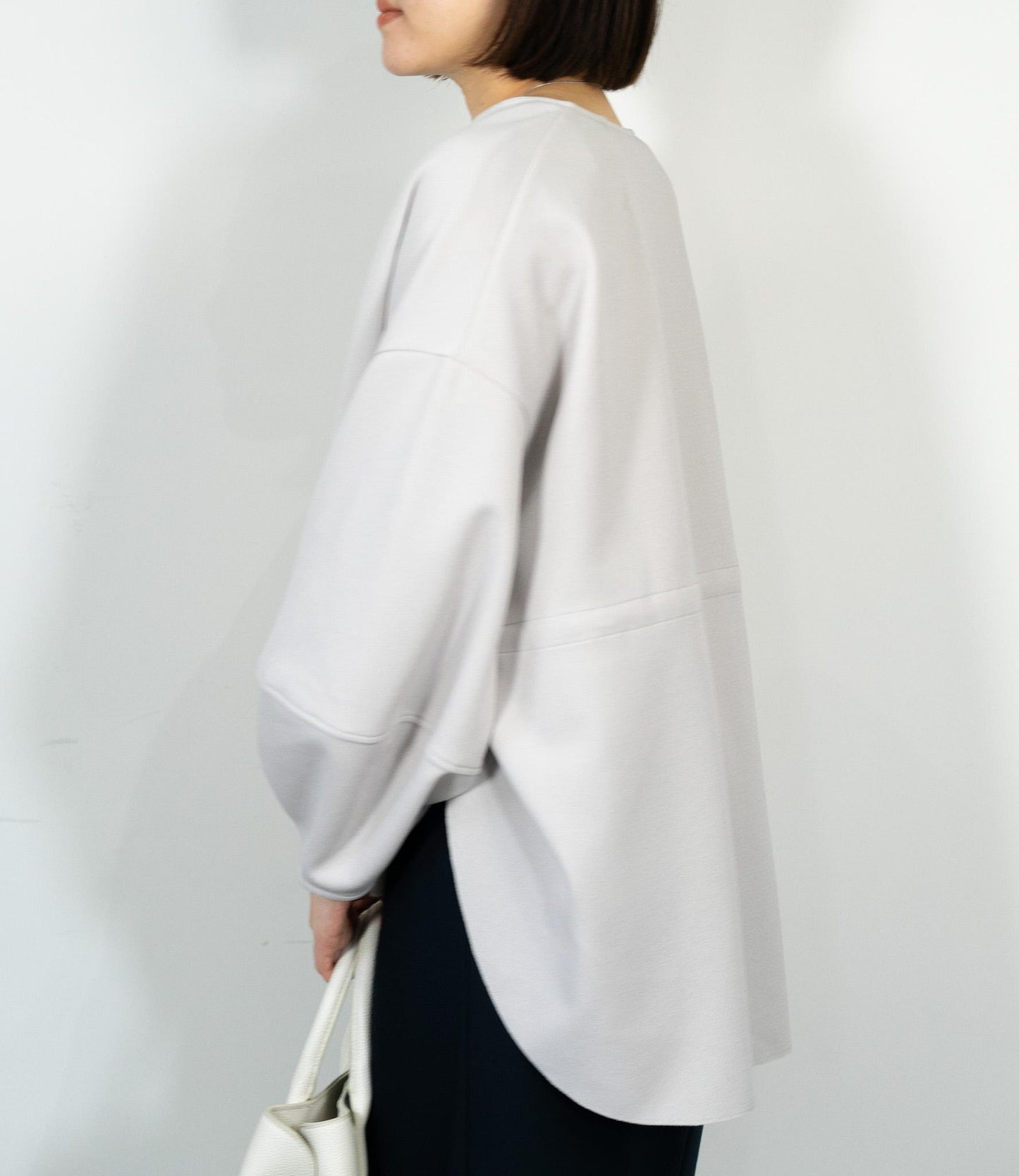 カットジョーゼットウエストマークブルゾン