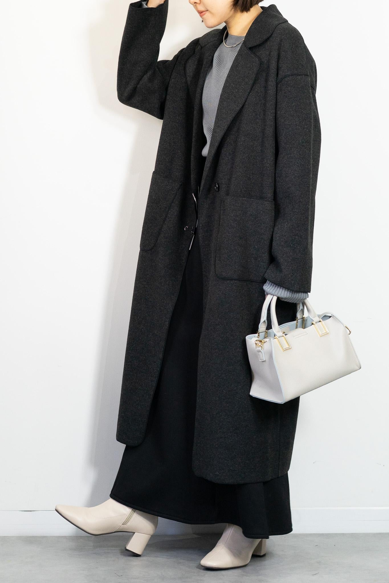 ニットパイルチェスターコート