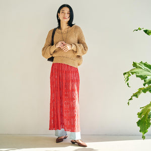 2WAY レース ロング スカート