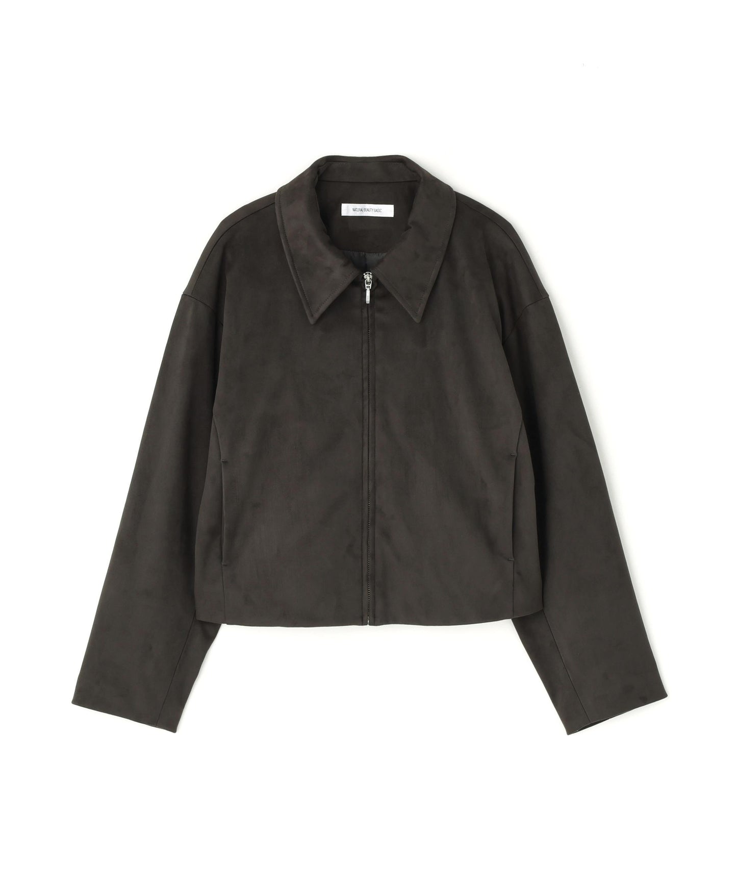 ステンカラーフェイクスエードブルゾン