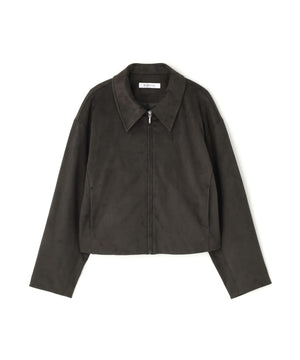 ステンカラーフェイクスエードブルゾン