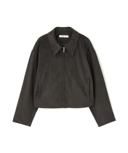 ステンカラーフェイクスエードブルゾン