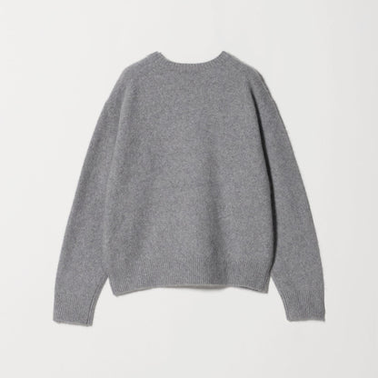 フォックスカシミヤブレンド クルーネックニットプルオーバー