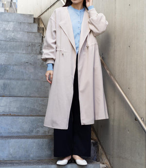 ウエストマークノーカラーコート