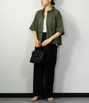 レース半袖シャツ