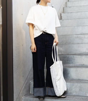 【吸水速乾・接触冷感】バックフリルドッキングカットソー