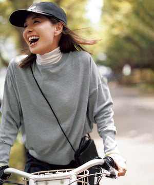 コットンカシミヤ タートルネックカットソー