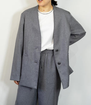 ツイードライクノーカラージャケット