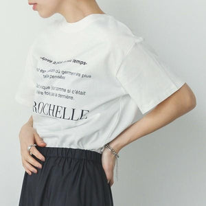 USAコットン2wayレタリングTシャツ